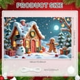 thumbnail image 2 of Gingerbread House Christmas Banner Snowman Xmas Display Gifts Christmas Tree Holiday Backdrop for Christmas Party Winter Gathering Home Decoration, 2 of 9