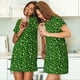 thumbnail image 4 of Easygdp Happy St. Patrick's day Camisón de manga corta para mujer, informal, estampado, 4 of 6