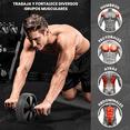 thumbnail image 4 of Kit De Ejercicio Rueda Para Abdomen Gimnasio Push Up Yoga Deportes Fitness Xtellar negro, 4 of 4