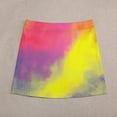 thumbnail image 3 of Tie Dye Skirt Woman Yellow Blue Elegant Mini Skirts Summer Korean Fashion High Waist Desi, 3 of 6