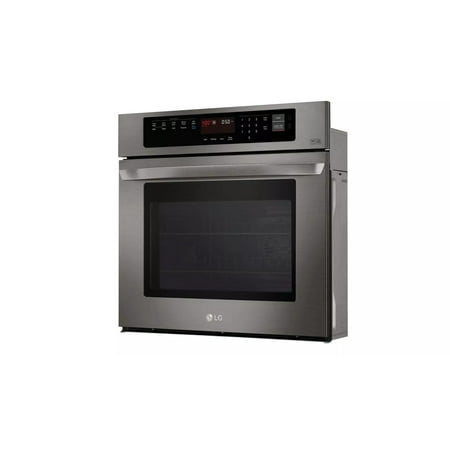 LG - 30" Built-In Single Electric Convection Wall Oven with EasyClean - Black Stainless Steel