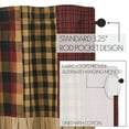 thumbnail image 4 of VHC Brands Rustic Farmhouse Curtains Connell 18x72 Valance Window Topper for Bathroom Dining Room, Tan Burgundy Plaid, 72 Inches Wide, Patchwork, 4 of 4