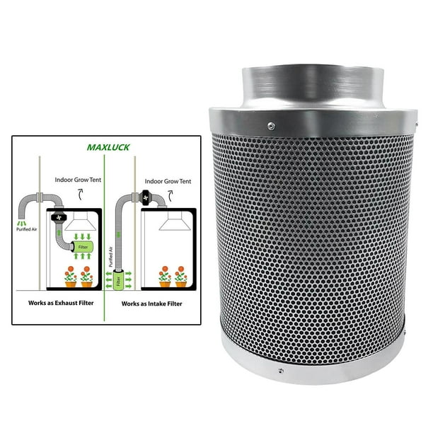 Filtro de carbón Sharpla para ventilador en línea 4 pulgadas Reversible