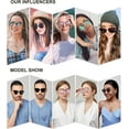 thumbnail image 3 of Fashion Round Polarized Sunglasses for Women UV400 Mirrored Lens SJ1057, 3 of 4