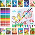 thumbnail image 1 of Juego de libros para colorear BenLouis para niños con crayones apilables, 1 of 7