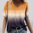 thumbnail image 1 of Mode Femmes Impression Décontractée V-Cou Manches Courtes T-shirt en Vrac Tops Floral Print Femmes Tops Femmes Manches Courtes Tops Femmes, 1 of 4