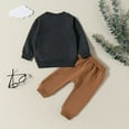 thumbnail image 4 of Gerichy Toddler Baby Boy Clothes Fall Winter Outfit, Boys Long Sleeve Letter Prints Pullover Sweatshirt Tops Pants Outfits, 4 of 9