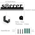 thumbnail image 2 of Soporte de pared metálico para medallas, exhibidor de medallas, ideal para deportes de fútbol, ​​con 20 ganchos., 2 of 9