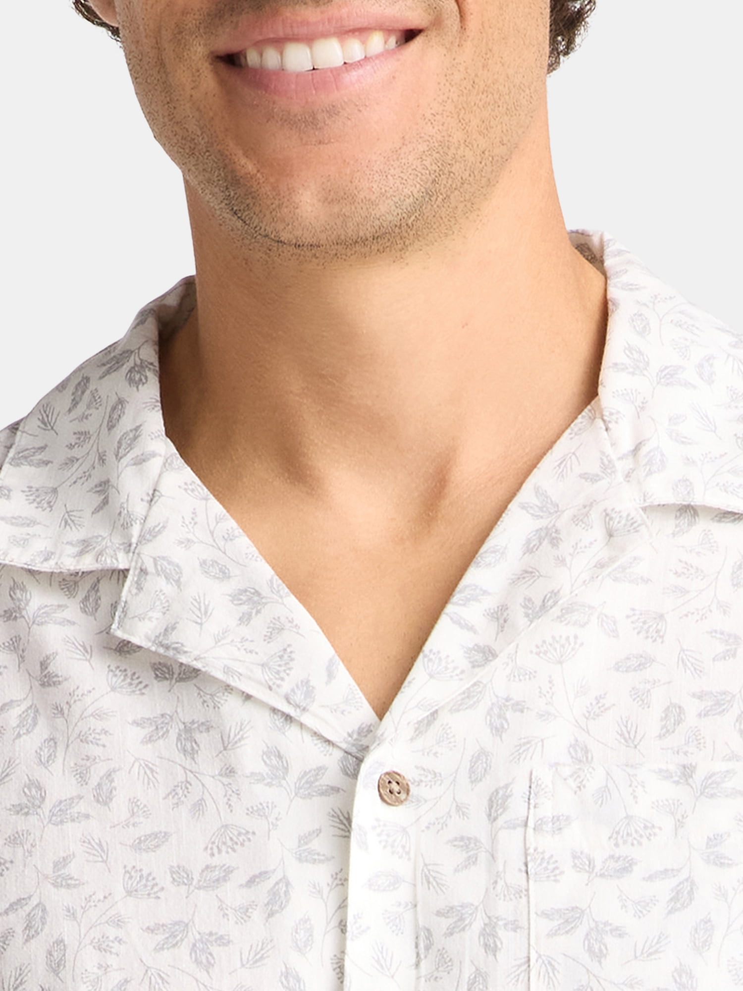 George Men's Linen-Blend Shirt, Sizes S-3XL