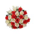 thumbnail image 1 of Matsuzay Flor artificial Estilo vintage Flores de seda Arreglo de boda Hotel Oficina Faux Roses Bouquet Centros de Jarrones Decoración beige y rojo Matsuzay HA084399-04, 1 of 6