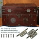 thumbnail image 5 of 4 Uds bisagras antiguas 70*35mm bisagra de puerta de armario Vintage 6 agujeros bisagras Retro plegable decorativa Hin, 5 of 5