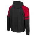 thumbnail image 3 of Men's Colosseum  Black Wisconsin Badgers Todd Raglan Pullover Hoodie, 3 of 3