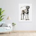 thumbnail image 3 of Lotusprinthandmade Personalized Name Great Dane Gift for Dogs and Dog Lovers Watercolor style Poster 12" x 18”, 3 of 5