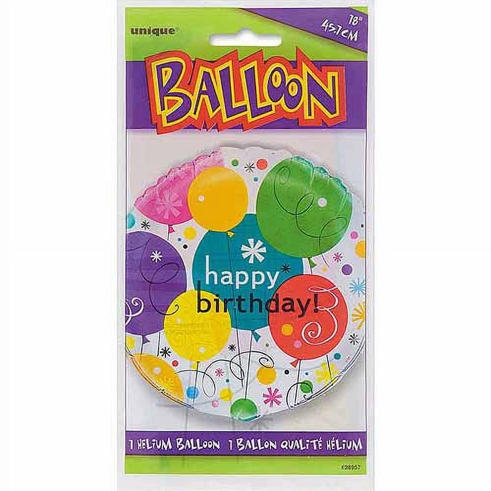 18 Inch Personalized Birthday Streamers Foil Balloon — Balloons and Weights