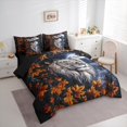 thumbnail image 3 of Castle Fairy Woodland Wildlife Lion Twin Bedding Sets 7-Piece for Teens Adults,Starry Sky Bedding Comforter Set Microfiber,Maple Leaves Breathable Sheet Sets,Ultra Soft Home Decor,Reversible, 3 of 8