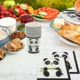 thumbnail image 4 of Worgeous Assorted Color Panda Birthday Party Supplies Set Includes Tablecloth Plates Cups Napkins Straws 51pcs Paper, 4 of 8