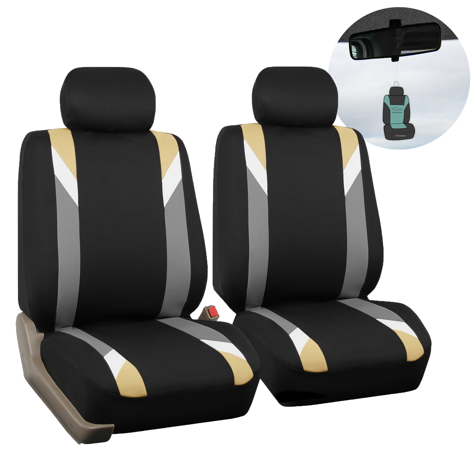 Black/Grey Full Set Front & Rear Car Seat Covers Citroen Berlingo Multispace 08