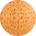 thumbnail image 1 of Ahgly Company Indoor Round Abstract Orange Contemporary Area Rugs, 7' Round, 1 of 1