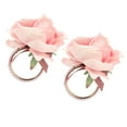 thumbnail image 2 of 2Pcs Iron Napkin Buckle Simulation Flower Artificial Pearl Napkin Ring for Hotel FestivalPink, 2 of 8