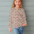 thumbnail image 2 of Odeerbi Kids Girls Fall Winter Basic Layering T-Shirt Christmas Basic Tees 3-14 Years Kids Christmas Print Pullover Long Sleeve Top Base Layer Shirt Kids Clothes Khaki, 2 of 6