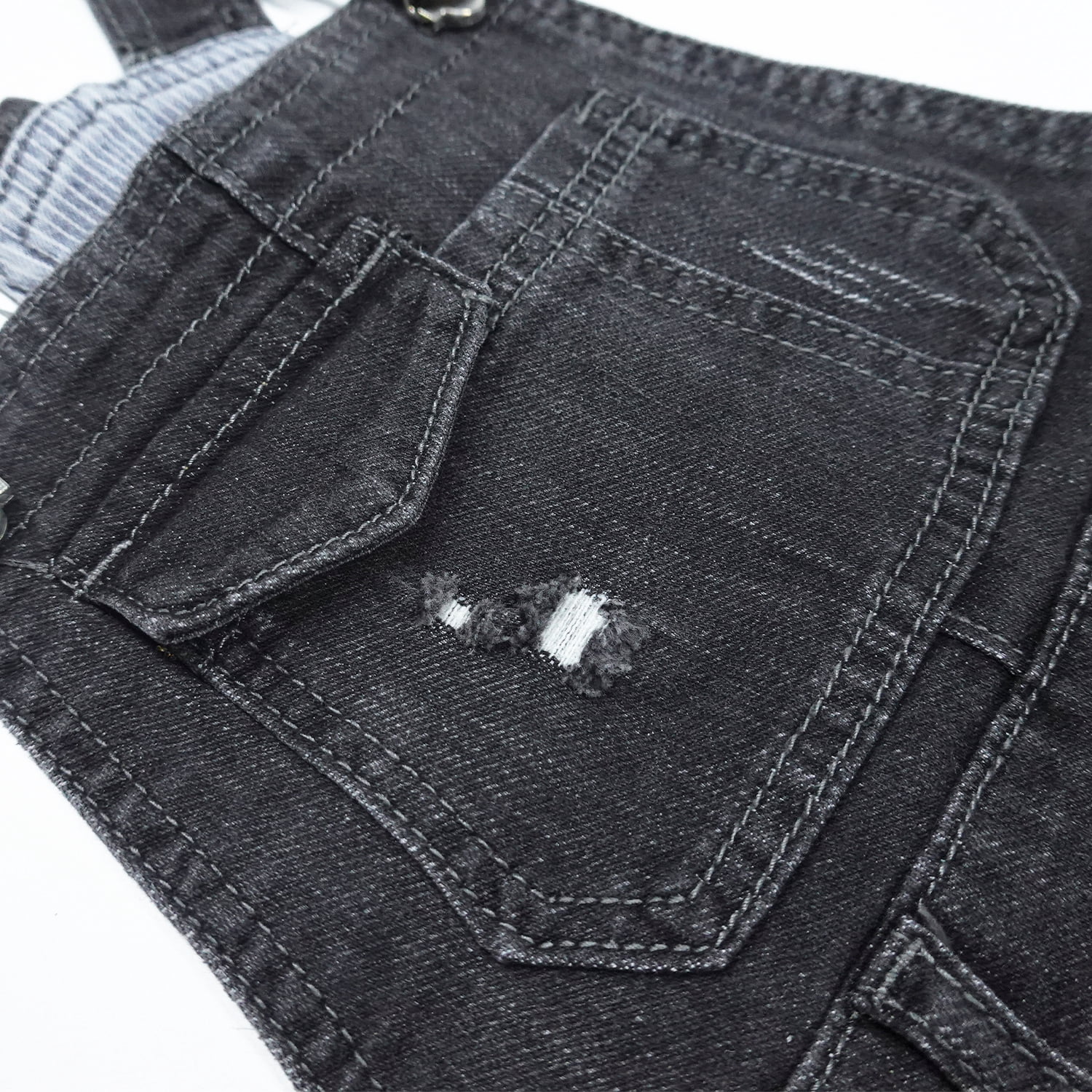 KIDSCOOL SPACE Girls Denim Skirts,Baby Girls Ripped Soft Stretchy Jeans Overall Dress,Black,2-3 Years