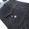 thumbnail image 5 of KIDSCOOL SPACE Girls Denim Skirts,Big Girls Ripped Soft Stretchy Jeans Overall Dress,Black,8-9 Years, 5 of 7