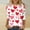 Z7-Red shirts for women, variant on Qetyuw Womens Valentines Crewneck Shirts Summer 3/4 Length Sleeve Tees Cute Love Heart Print Shirt Casual Plus Size Tee Shirts