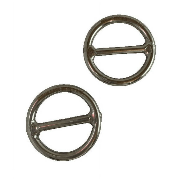 2 Pieces Stainless Steel 316 (8mm x 50mm) Round Ring Welded with Cross Bar Marine Grade
