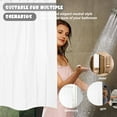 thumbnail image 5 of Dznils White PEVA Shower Curtain Liner Bathroom with Hooks Mildew Resistant Waterproof, 72" W x 72" H, 2 Pack, 5 of 10