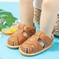 thumbnail image 6 of Meckior Baby Boys Girls Sandals Infant Closed Toe Crib Shoes for First Walkers 0-24 Months, 6 of 7