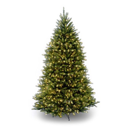 National Tree Pre-Lit 6-1/2' Dunhill Fir Hinged Artificial Christmas Tree with 650 Multi