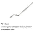 thumbnail image 4 of Unique Bargains 10pcs 1.2x120mm (4.72 Inch) Steel Z Pull/Push Rods Parts DIY RC Car Boat Airplane Helicopter Model Replacement, Silver, 4 of 7