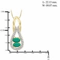 thumbnail image 3 of 1 3/4 Carat T.G.W. Emerald And White Diamond Accent 14K Gold over Silver 3-Piece Jewelry set, 3 of 7
