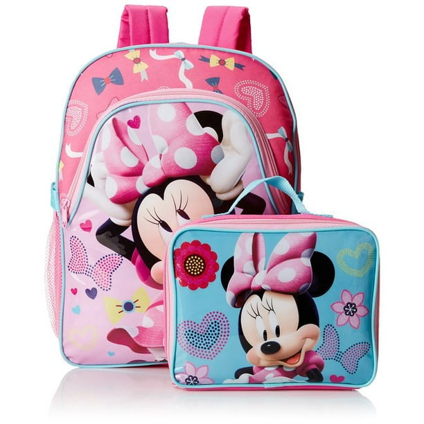Disney Backpack Disney Minnie Mouse w/Lunch Bag New 391583