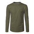 thumbnail image 4 of Men Blouses 1970's Workout Clothes Summer Shirts with Sleeves Athletic T Shirts Juniors Mens Dressy Casual Long Sleeve Rayon Shirt Men Sleeve T Shirt Lightweight for Scrub Jackets Army Green M, 4 of 5
