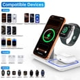 thumbnail image 5 of Cshidworld Wireless Charger, Portable Charger Phone Charging Station Compatible with iPhone 17/16/15/14/13/12/11 Pro Max/XS, Apple Watch 10/9/8/7/6/5/4, AirPods 4/3/2, Samsung Galaxy(with Adapter), 5 of 9