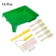 thumbnail image 4 of 14uds Pintura Rodillo Kit, Pintura Suministros Herramientas, 8 Plástico Bandeja, 4 Pintura Rodillo, Marco, Pintura Agitar Palo, 2 Química Fibra Pintura Cepillos, para Techos, 4 of 8