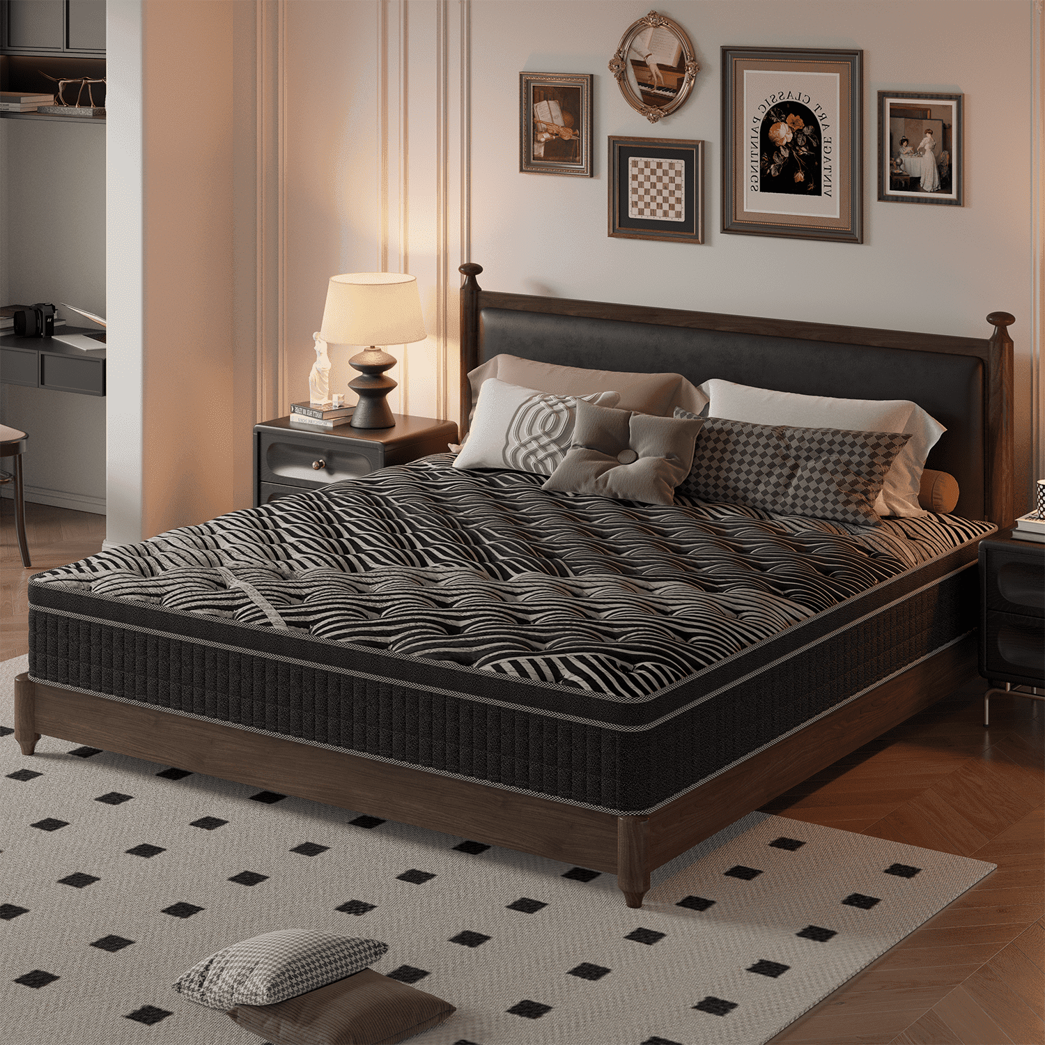Doubleslee 12 inch King Mattress, Memory Foam Hybrid Mattress in a Box, Pressure Relief