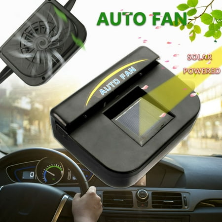 Car Auto Solar Powered Cooling Fan Air Vent Window Cooler Radiator System