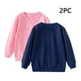 thumbnail image 2 of CYRBOKO Sweatshirts for Boys, Long Sleeve Crew neck Cotton 2 Pack Pullover Tops Pink Size 8-9 T, 2 of 7