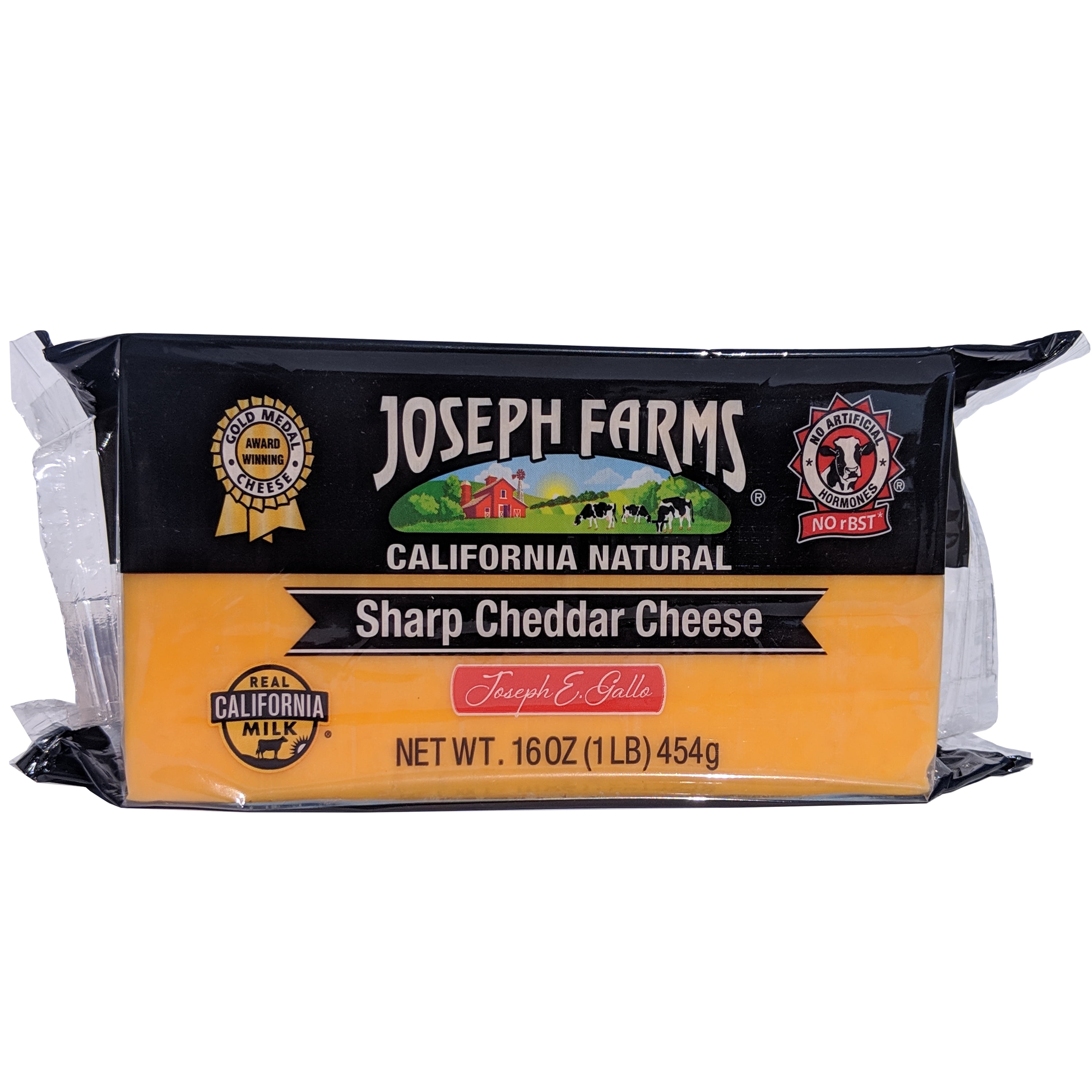 Joseph Farms California Natural Sharp Cheddar Cheese, 16 oz Walmart
