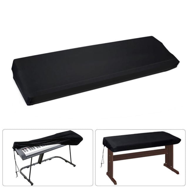 Cubierta protectora para teclado de piano de 88 teclas 134 * 29 * 19 cm, cubierta protectora para piano digital Cubierta a prueba de polvo con cuerda elástica, cubierta plana, cubierta para piano eléc