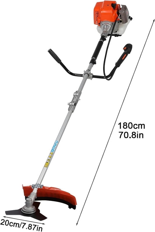 Floseru Gas Weed Wacker Cordless 2 in 1 String Trimmer, 52cc 2 Cycle Weed Eater with Anti-Slip Handle Brush Cutter Garden Tools Edger Lawn Tool