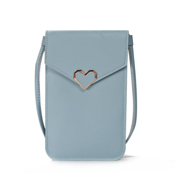 Baúles de almacenamiento, organizadores de armario y almacenamiento, bolsos para teléfono con pantalla táctil para mujer, mini bolsos cruzados de cuero para teléfono móvil, bolso de hombro, billetera