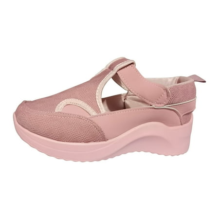 

Paiwinds Boots for Women Casual Single Shoes Women s Thick-soled Flying Woven Sneakers Pink