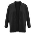 thumbnail image 2 of Meichang Casual Blazer for Women 2023 Lapel Collar Open Front Blazer Jacket Solid Color Long Sleeve Outwears Mid-Length Coat, 2 of 2
