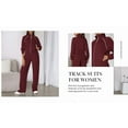 thumbnail image 4 of PRETTYGARDEN Womens 2 Piece Outfits Sweatsuits Fall Full Zip Sweatshirts Workout Pants Matching Lounge Sets Tracksuits, 4 of 8
