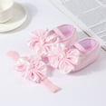 thumbnail image 2 of Huowey Newborn Baby Shoes With Hair Band Fashion Soft Soled Newborn Shoes Versatile Dress Flower Shoes Newborn Shoes Cute Footwear, 9-12 Months, 2 of 4