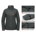 thumbnail image 3 of Little Donkey Andy Women's 3 in 1 Winter Ski Jacket Warm Fleece Liner Jacket Waterproof Windproof Snow Coat & Detachable Hood Grey XS, 3 of 7