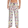 thumbnail image 2 of Kdxio Tulips Flowers Print Men's Sleep Pajama Pant Lounge Pants with Pockets, 2 of 8
